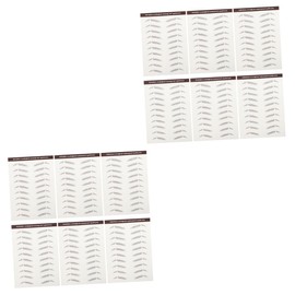 Housoutil 12pcs Imitation Eyebrow Stickers for Easy Application Natural-looking Temporary Brow Transfers for Sparse Missing Eyebrows for Makeup Lovers and Beauty Bloggers