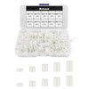 150pcs ABS Round Spacer Assortment Kit White Insulation Spacers for