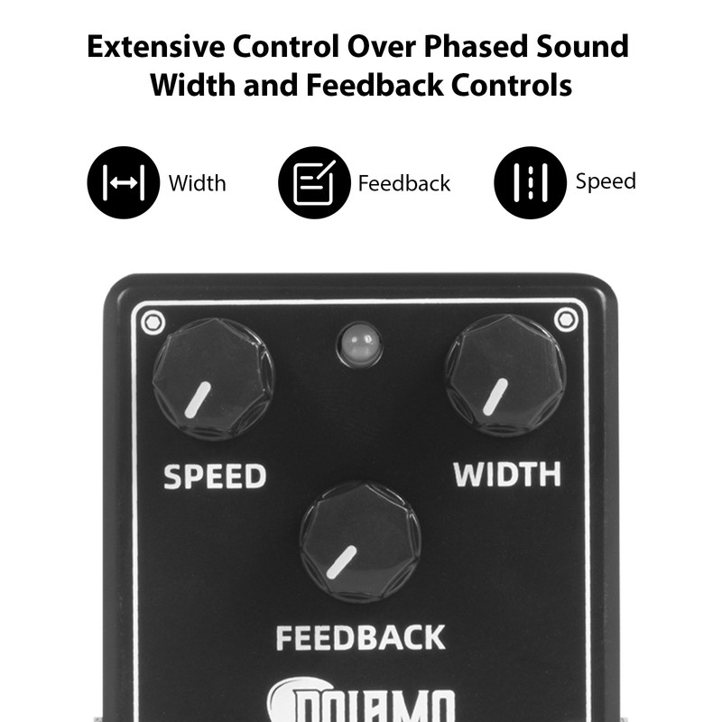Dolamo T-Drive Phase Guitar Effects Pedal Width/Feedback/Speed DC 9V 6.35mm