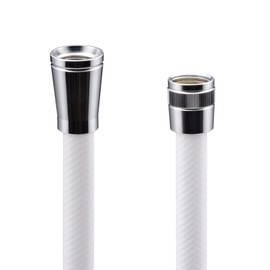 Gaona GA-FF006 Camo Shower Hose Replacement 19.8 ft (3.0 m) (Adapter Included, Compatible with Most Manufacturers, White)