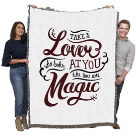 Pure Country Weavers Frida Kahlo - You are Magic Blanket - Gift Tapestry Throw Woven from Cotton - Made in The USA (72x54)