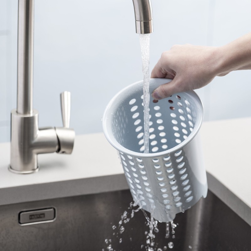 Zeal Cutlery Drainer/Utensil Pot, 14 x 14 x 17 cm,
