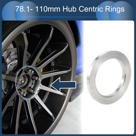 INFINAUTO Hub Centric Rings, 110mm OD 78.1mm ID Car Wheel Hubrings Aluminum Alloy Silver Tone, 4pcs