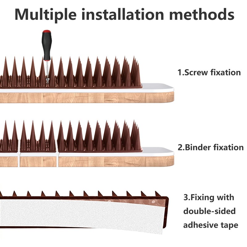 Bird Spikes, 30 Pack Bird Deterrent for Outside, Pigeon Spikes