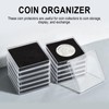 50Pcs Silver Dollar Coin Holders with 5 Sizes Adjustable Gaskets