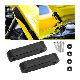 zipelo Car Hood Spacer Riser Kit, Aluminum Alloy Front Hood Vent Spacer Modification Kit, Car Hood Vent Spacer Riser Bolts Washers, Car Replacement Accessories Compatible with Most Cars (Black)