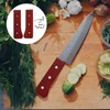 DOITOOL 2Pcs Pear Wood Knife Replacement Handles with Nuts Ergonomic
