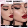 Champagne Glow Shimmer Face Highlighter Makeup, Soft Pink Contour Powder