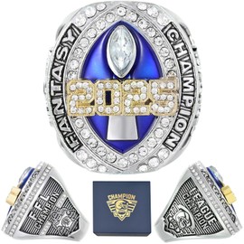Numfog 2025 Fantasy Football Ring with Ring Box Trophy Award for Fantasy Football League Winner Great Gift for Footbal Fans (13)