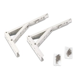 1 Pair of So Tech – Klapp Folding Bracket White Coated Steel Maximum Load 55 kg