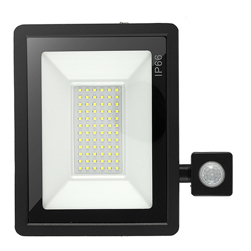 Human Sensor LED Flood Light 50W IP66 Waterproof 6000K Outdoor