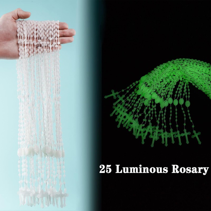 JUXINGDAZYF Bulk Rosaries Pack of 100, 17 Inch Assorted Plastic