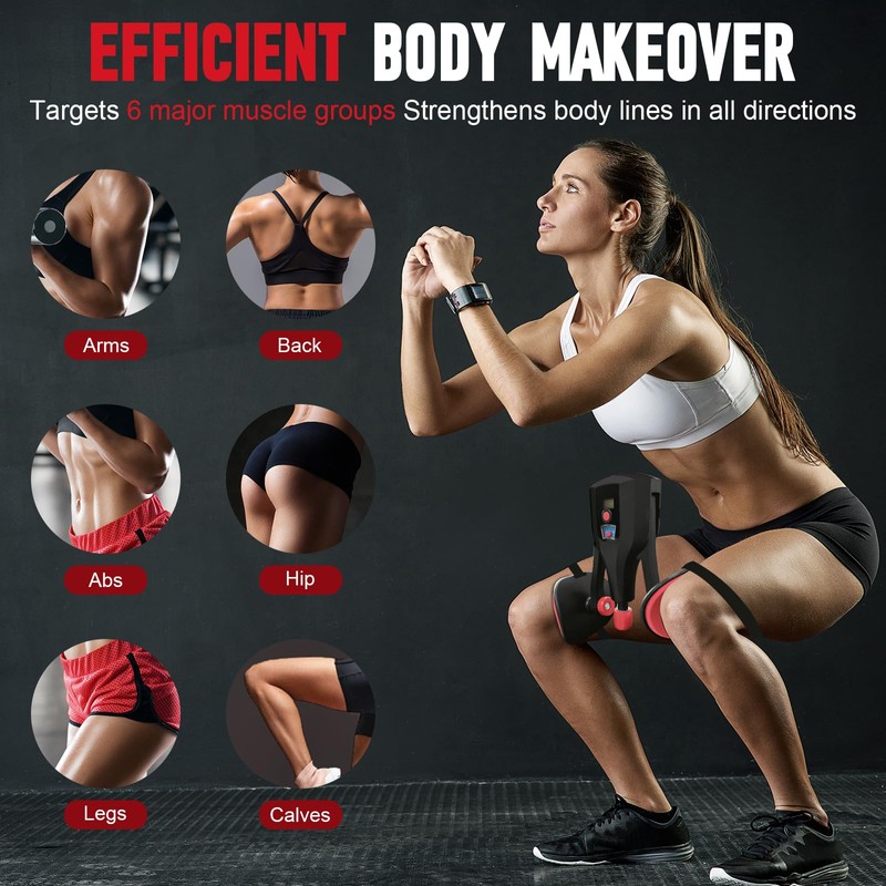 SUCFINAL Thigh Master 0-132 lbs Adjustable Resistance, Thigh Toner with