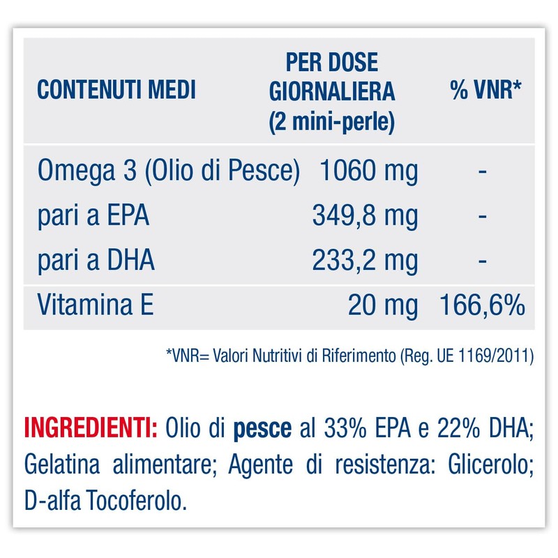 Omega 3 Act, Integratore Alimentare, 60 Mini Perle