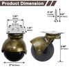 MYSIT 2 Inch Vintage Ball Casters Swivel Top Plate Caster