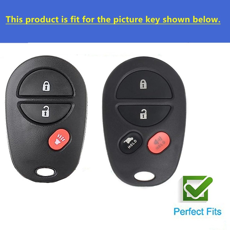 Rilnaewn Soft TPU for Toyota Key Fob Shell Fits for