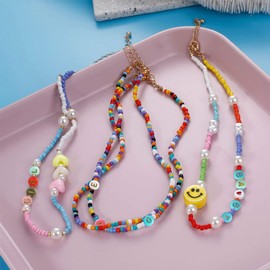 1200 Cuentas de Letras Acrílicas, Cuentas de Barba de Colores Redondas de Bordes Cómodos Más Suaves para Collares de Pulsera DIY