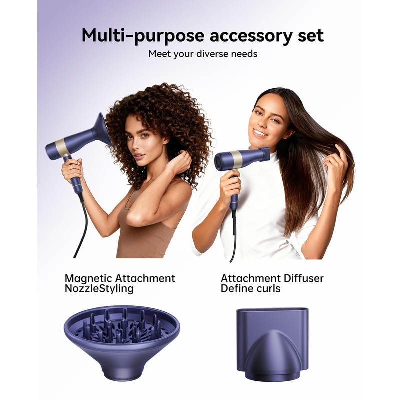 CONFU Hair Dryer, Ionic Hair Dryer for Curly Hair with