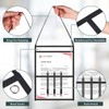 15 Pack Job Ticket Holder Work Order Plastic Sleeves with