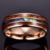 VAKKI Men's 8mm Rose Gold Tungsten Carbide Wedding Band Ring
