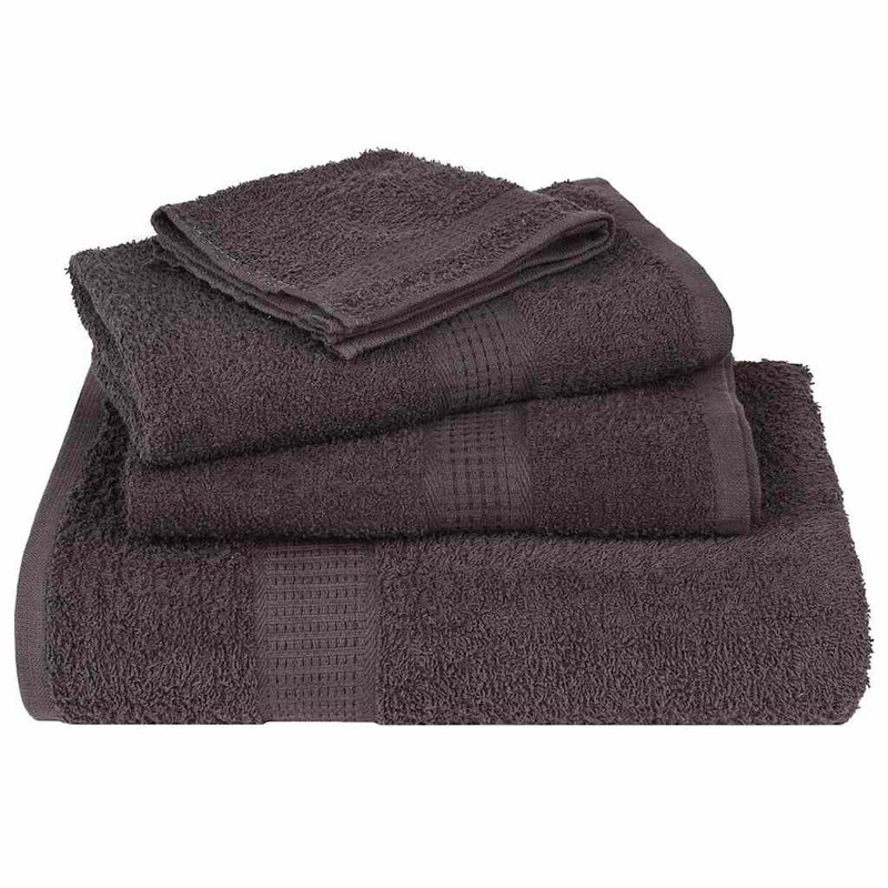vidaXL Guest Towels Pack of 2 Anthracite 30 x 50