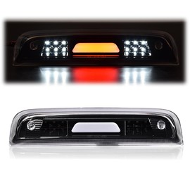 GRAND ORANGE LED 3rd Brake Light Cargo Lamp Rear Tail Light Compatible with Chevy Silverado 1500 2500 HD 3500 HD/GMC Sierra 2014-2018 Clear Lens Black Bottom High Mount Stop Light Lamp