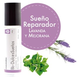 LilaLavanda Bb*DulcesSueños - Aromaterapia para el sueño reparador de bebés de 6 a 24 meses. Con lavanda y mejorana - 2 RollOn de 10 ml c/u
