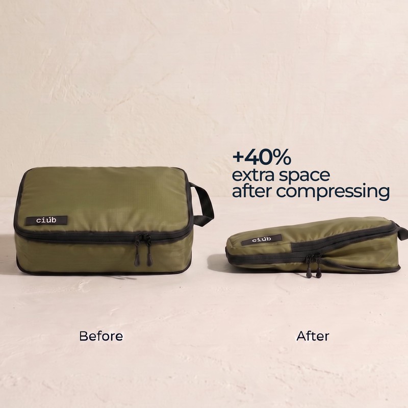 Premium Compression Packing Cubes, Suitcase Organiser Set, Fit 40% More