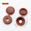 Eagles Hinge Screw Cover, (50 PCS Red-Brown,Fit M4 M5) Screw