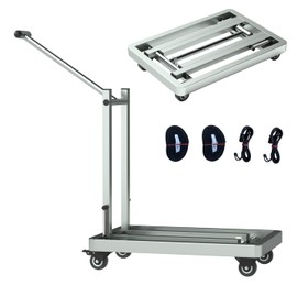 NGB Folding Hand Truck,Foldable Dolly Cart Made of 100% Heavy Duty Stainless Steel, 500 Lbs Capacity,Transport and Moving in Luggage, Travel, Automobiles, Mobility, Office Us,Warehouse,Dolly Cart.
