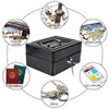 Security Box, Mini Portable Check Boxes Iron Lockable Cash Money