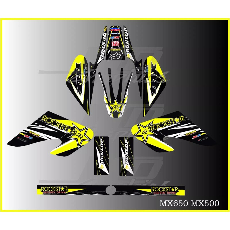 Razor MX500 MX650 graphics kit decals THICK AND HIGH GLOSS