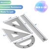 Mr. Pen Metal Geometry Kit - 4Pack Set Square, Protractor,