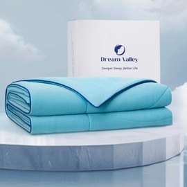 Dream Valley® Outlast® Deepsleep Cooling Comforter, King Size, NASA-Grade Space Technology Cooling Blanket for Hot Sleepers Night Sweats, Q-Max > 0.45 Aerocool™ Breathable, Dream Blue, 106"x90"