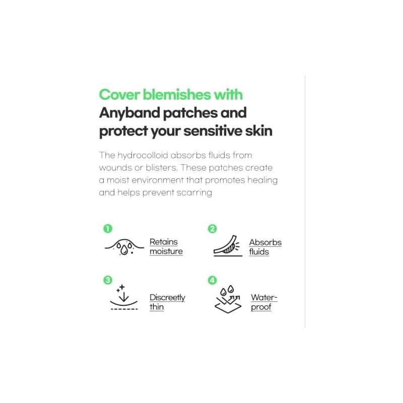Blemish Cover Patch for Targeted Spot Care Routines, Hydrocolloid-Style Skincare