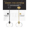 AUTELO Black Pendant Lights Kitchen Island, 1-Light Pendant Lights in