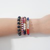 LYNMOS Colorful Heishi Clay Bead American Flag Patriotic Bracelet Set