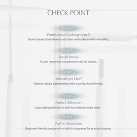 Heart Percent Dot on Mood Edge and Flat Eyebrow Pencil Edge & Flat Eyebrow Pencil Auto Hard Brow Flat Pencil Eyebrow Pencil Korean Cosmetics [M1. Seal Brown]