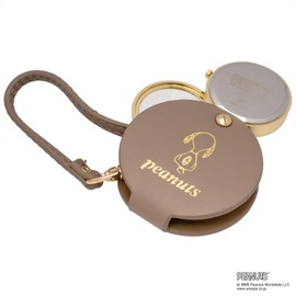 Fieldwork PNT050-1 Women's Pocket Watch, Field Work Strap Watch, Analog with Magnifier, 2.5x, Snoopy Felt Strap, Loupe Watch G, Beige, beige