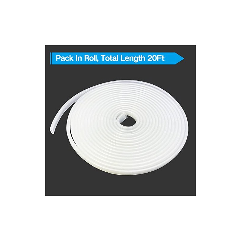 Protalwell Borde de Goma Silicona Canal U 3/32" Blanco, Apto