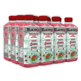 Suerox - 12 PACK. Deliciosa hidratación saludable, sabor FRESA-MENTA, con sus 8 iones recupera los electrolitos y nutrientes perdidos haciéndote...   
