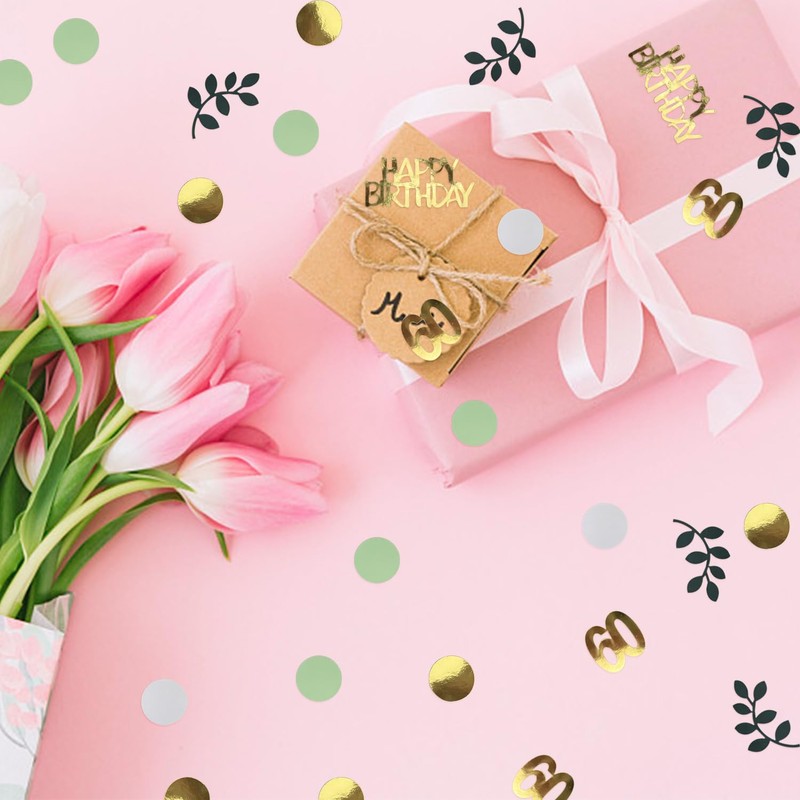 PLLDVEFD 100 Pieces Of Sixty Birthday Confetti, 1 Piece Of