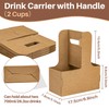 MAQIHAN 2 Cup Drink Carrier with Handle - 20Pcs Disposable