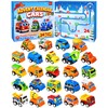 Car Advent Calendar 2026 for Toddlers, 24 Pull Back Vehicles