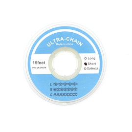 RUCYAI 15Feet Dental Orthodontic Elastic Rubber Power Chains Braces Bands Long/Closed/Short (Short, White)