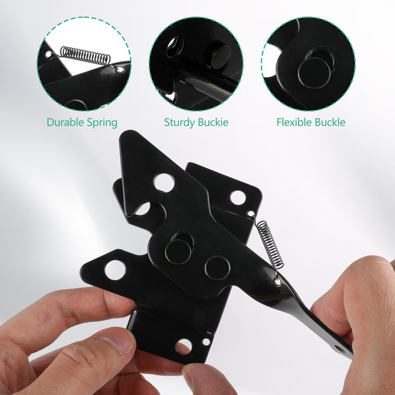 Wmebee 5-1/2" Mini Self-Locking Gate Latch for Wooden Fence,(Door Gap