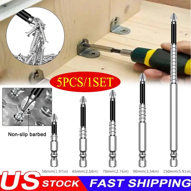 Unbranded 2SET High-Magnetic Screwdriver Drill Bit,Strong Magnetic Durability Drill Bit