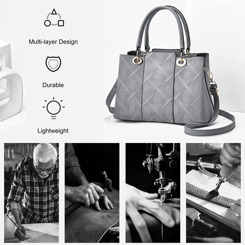 FANDARE Elegant Shoulder Bags Women's Shoulder Bag Dimensional Carving Pattern