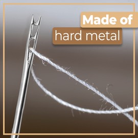 Retoo Darning Needles, Sewing Needles, 12 Sewing Needles with Large Eye, Self Threading, Large Set of Sack Needles, Embroidery Needles, Steel Hand Needles, 3 Different Sizes Needles, Embroidery