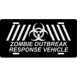 WavetechCreations License Plate ZOMBIE OUTBREAK RESPONSE VEHICLE Auto Truck car tag Aluminum